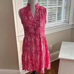 Vibrant Pink Sleeveless Mini Dress